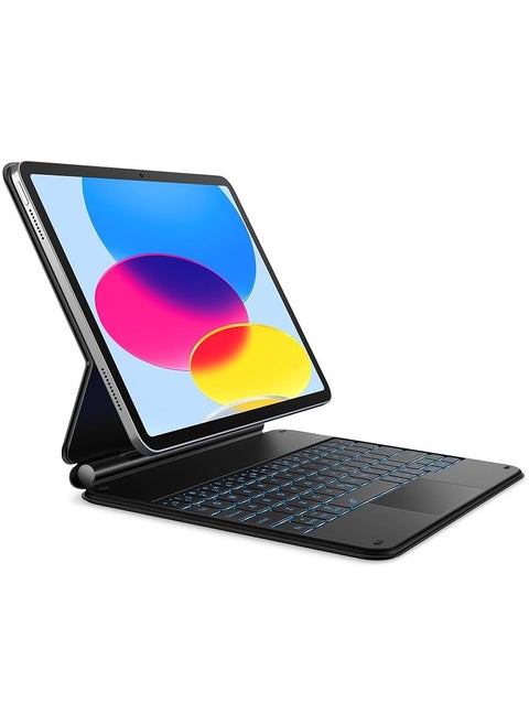 لوحة مفاتيح Magic Wireless لجهاز iPad 10 2022 10.9 (الجيل العاشر) عربي + إنجليزي، أسود