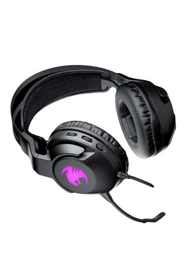 روكات سماعة رأس للألعاب سلكية بصوت محيطي 7.1 ومنفذ USB وإضاءة متعددة الألوان RGB - Image 5