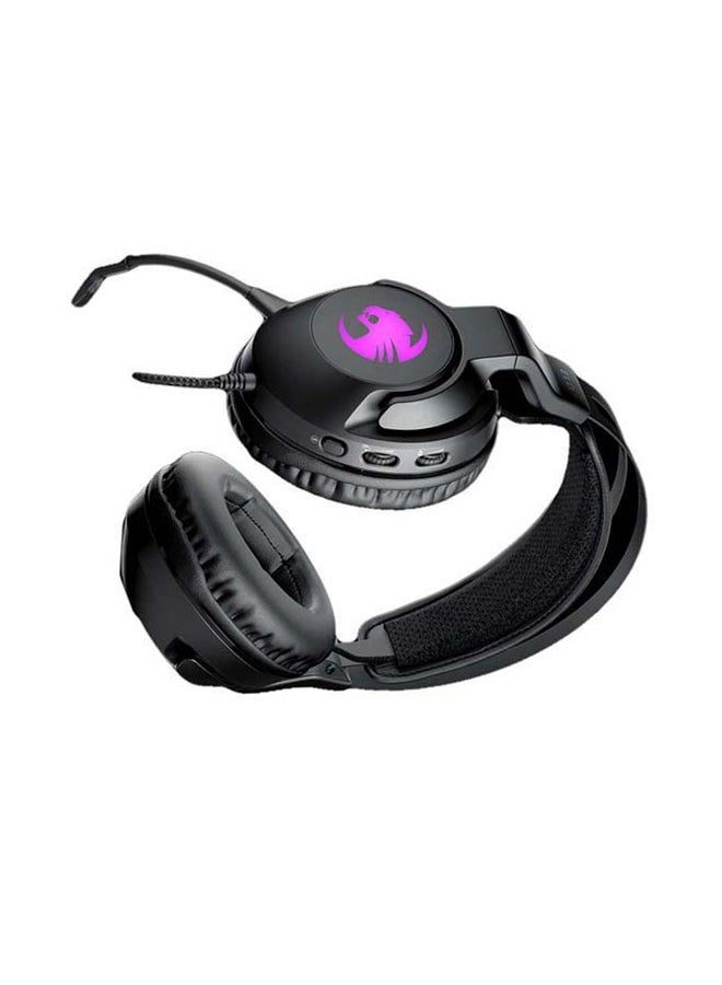 روكات سماعة رأس للألعاب سلكية بصوت محيطي 7.1 ومنفذ USB وإضاءة متعددة الألوان RGB - Image 4
