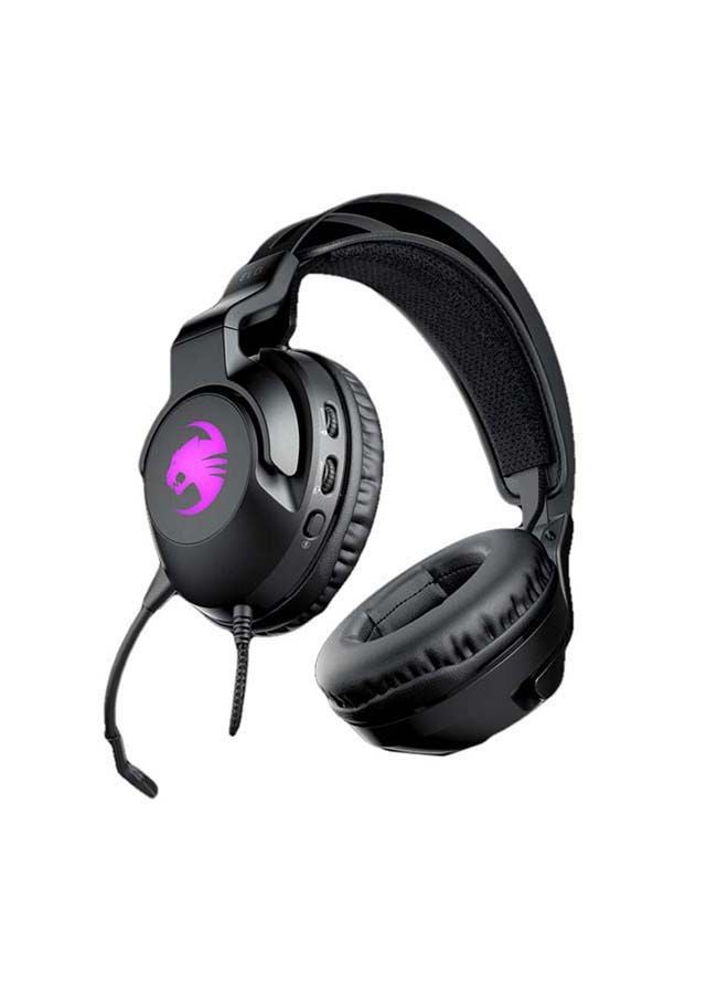 روكات سماعة رأس للألعاب سلكية بصوت محيطي 7.1 ومنفذ USB وإضاءة متعددة الألوان RGB - Image 1