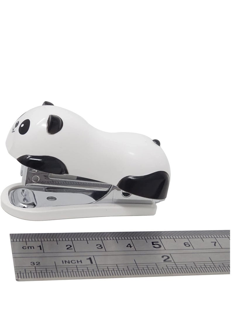 SOLARAE Portable Mini Panda Desktop Stapler Set with 1000PCS No.10 Staples Durable Standard Staplers for Office School Home or Travel - Image 5
