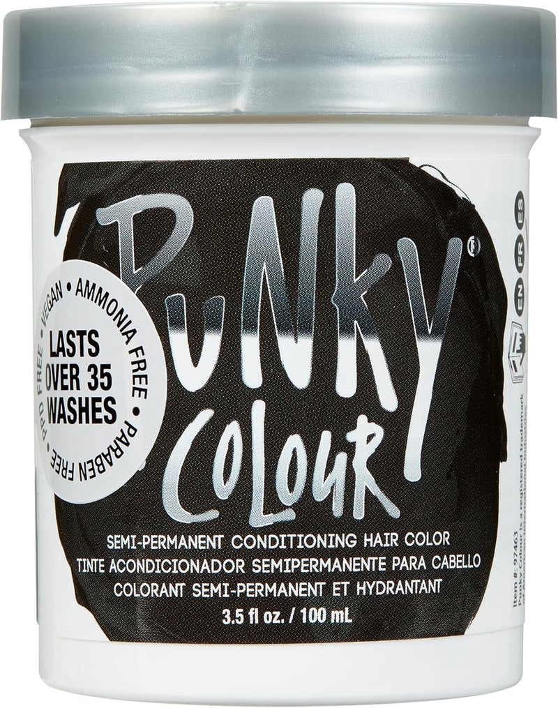 Punky Ebony Semi-Permanent Conditioning Hair Color - Vegan, PPD and Paraben Free, Lasts Up to 35 Washes, 3.5 oz - Image 1