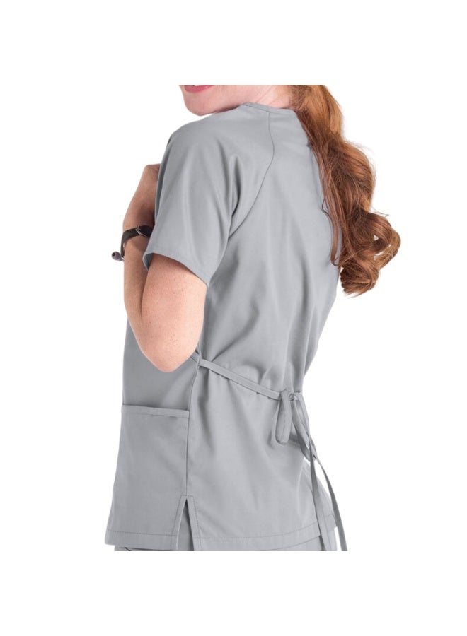 Loquat Womens Medical Scrubs Set Medical Uniform Set Watermelon Red - Image 5