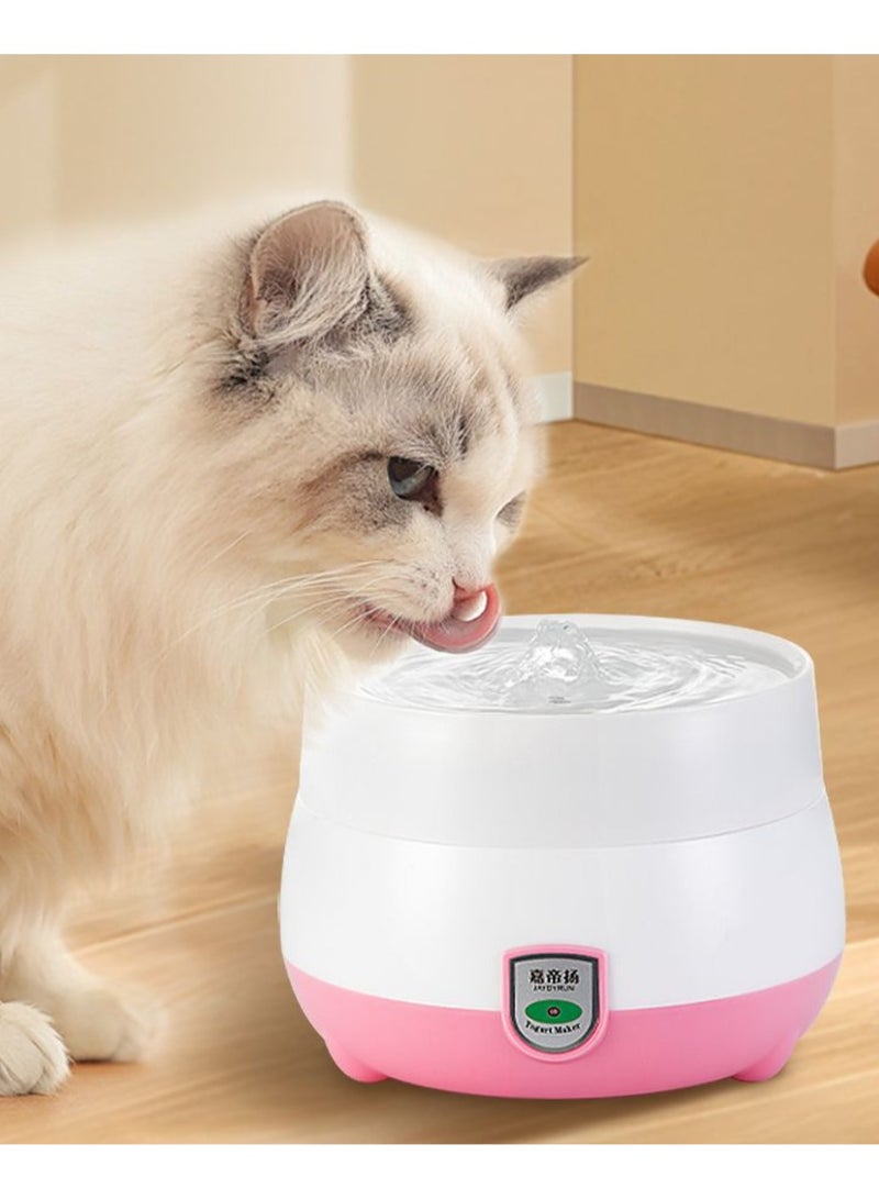 A.M Cat water dispenser constant temperature yogurt machine water dispenser winter heating canned cat drinking water bowl pet stainless steel cat bowl - Image 1