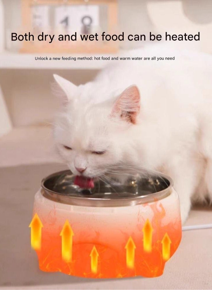 A.M Cat water dispenser constant temperature yogurt machine water dispenser winter heating canned cat drinking water bowl pet stainless steel cat bowl - Image 3