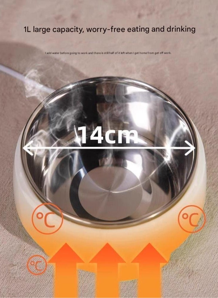 A.M Cat water dispenser constant temperature yogurt machine water dispenser winter heating canned cat drinking water bowl pet stainless steel cat bowl - Image 4