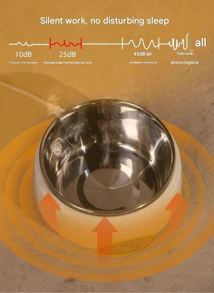 A.M Cat water dispenser constant temperature yogurt machine water dispenser winter heating canned cat drinking water bowl pet stainless steel cat bowl - Image 5