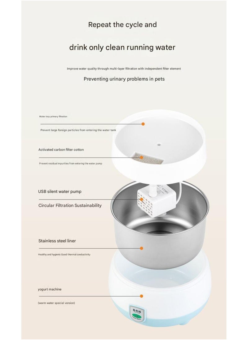 Cat water dispenser constant temperature yogurt machine water dispenser winter heating canned cat drinking water bowl pet stainless steel cat bowl - pzsku/Z3F1DC30FA1689737FFEFZ/45/_/1733962779/59b392c6-998d-418f-9925-4e91af986bf5