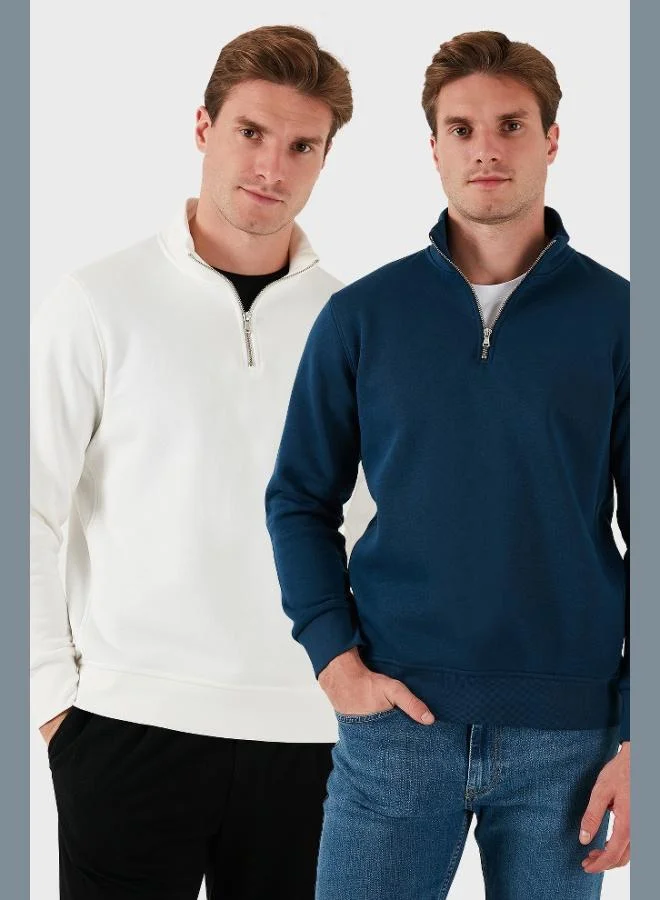Buratti Buratti Cotton Regular Fit Stand-Up Collar 2-Pack Men's Sweatshirt 59052592S2