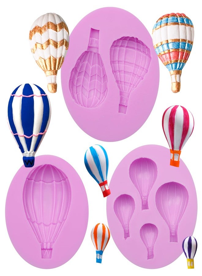 acvcatto Hot Air Balloon Silicone Chocolate Molds, Confession Balloon Fondant Baking Molds for Cake Decoration Cupcake Topper Candy Sugar Craft Gum Paste Clay Resin - Image 1