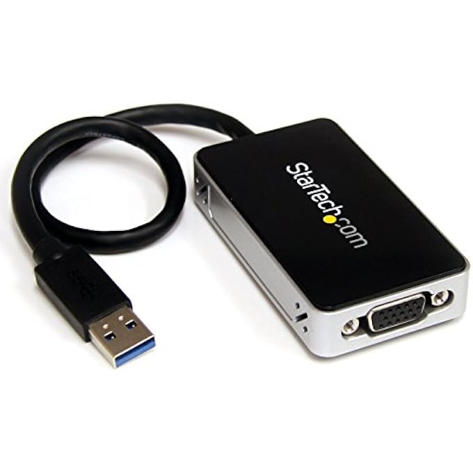 Startech.com USB 3.0 TO VGA EXTERNAL VIDEO CARD MULTI MONITOR ADAPTER - 2048X1152 GRAPHICS CARDS USB32VGAE BLACK - Image 1