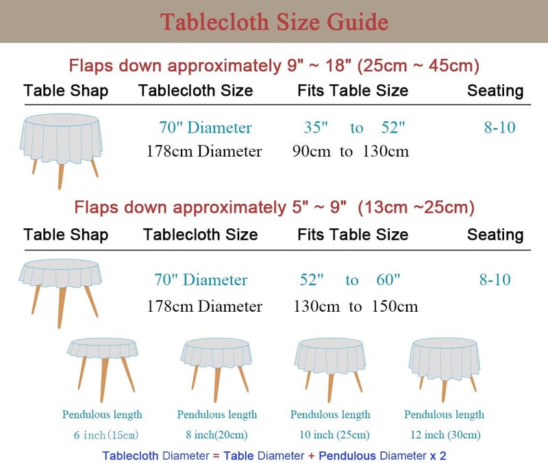YEESSION Floral Print 70 Inch Round Tablecloth Stain Resistant and Waterproof Wine Table Cover for Kitchen Dining Indoor Outdoor Buffet Tabletop Decoration Beige - Image 4