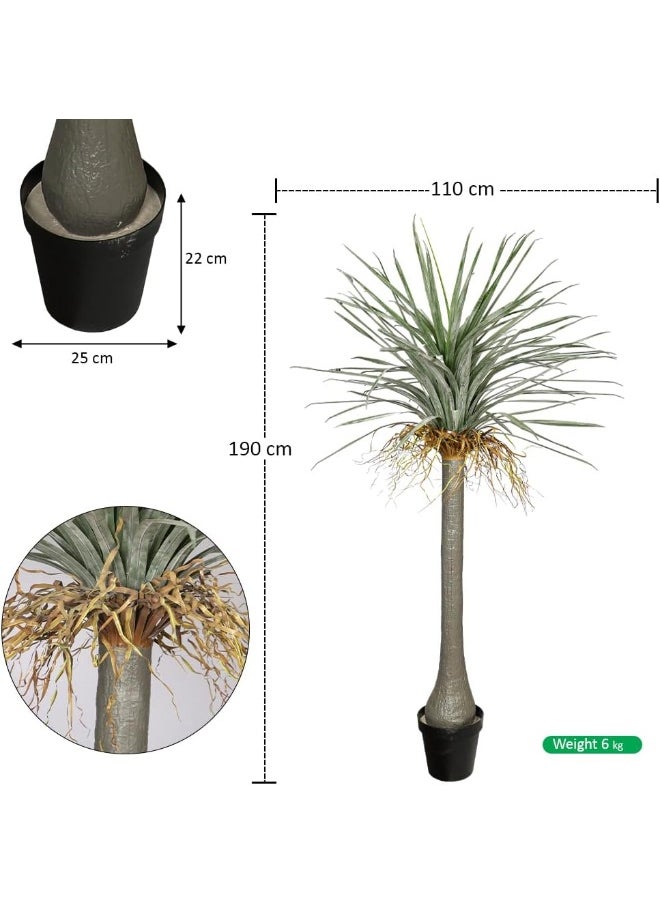 Yatai - YATAI Yucca Palm Tree, 190cm Tall Lifelike Green Leaves Artificial Plants with Pots, Durable, Maintenance Free Artificial Tree, Lifelike Texture & Fade Resistant Fake Plants for Home Office Decor - Image 1