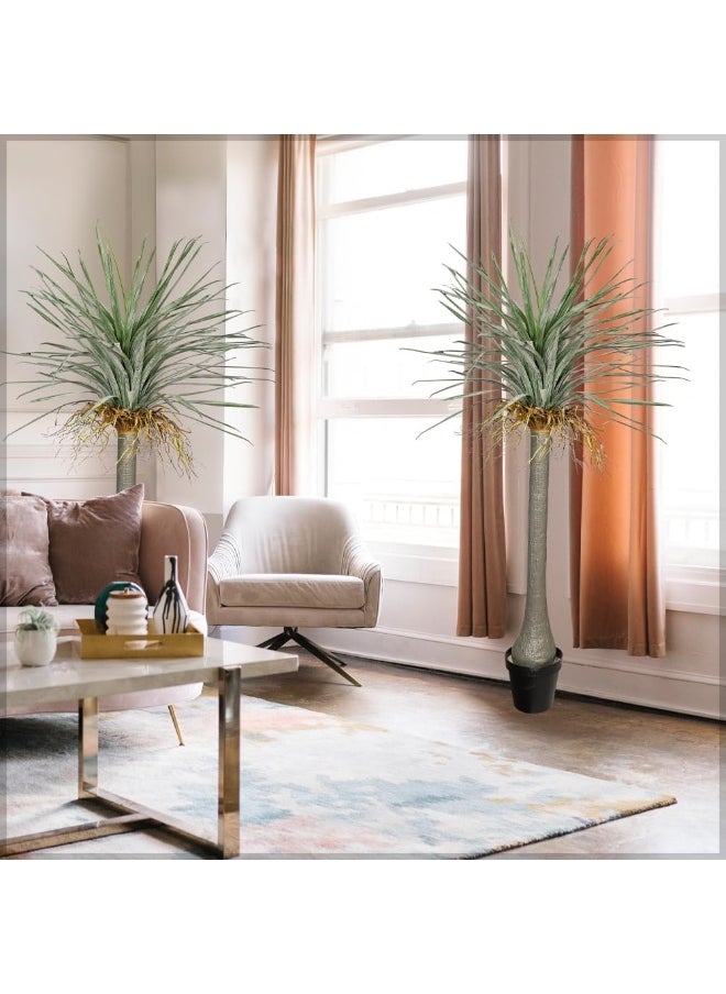 Yatai - YATAI Yucca Palm Tree, 190cm Tall Lifelike Green Leaves Artificial Plants with Pots, Durable, Maintenance Free Artificial Tree, Lifelike Texture & Fade Resistant Fake Plants for Home Office Decor - Image 1