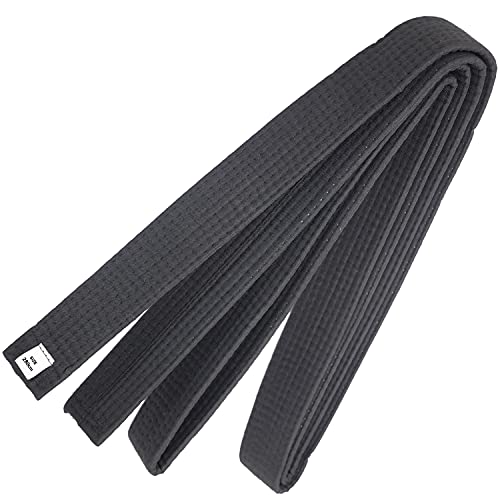 LYMGS 110 Inch Black Karate Belt, 280cm Taekwondo Solid Rank Martial Arts Belts Universal Fit for Judo/Karate/Taekwondo - Image 1