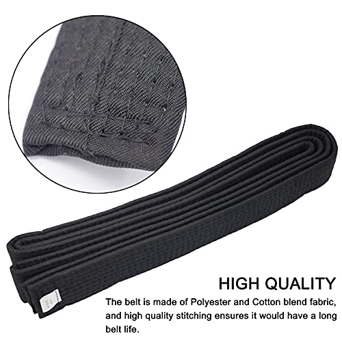 LYMGS 110 Inch Black Karate Belt, 280cm Taekwondo Solid Rank Martial Arts Belts Universal Fit for Judo/Karate/Taekwondo - Image 3