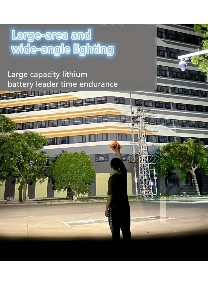 SLIVERS CRIEST - Portable Multifunctional Spotlight - Solar & USB Rechargeable Outdoor LED Lights, 12 Light Modes, Portable Solar LED Outdoor Lights for Camping - Image 1