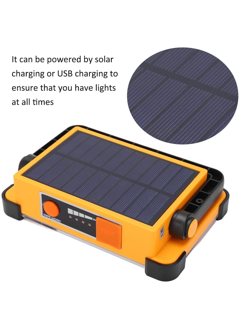SLIVERS CRIEST - Portable Multifunctional Spotlight - Solar & USB Rechargeable Outdoor LED Lights, 12 Light Modes, Portable Solar LED Outdoor Lights for Camping - Image 1