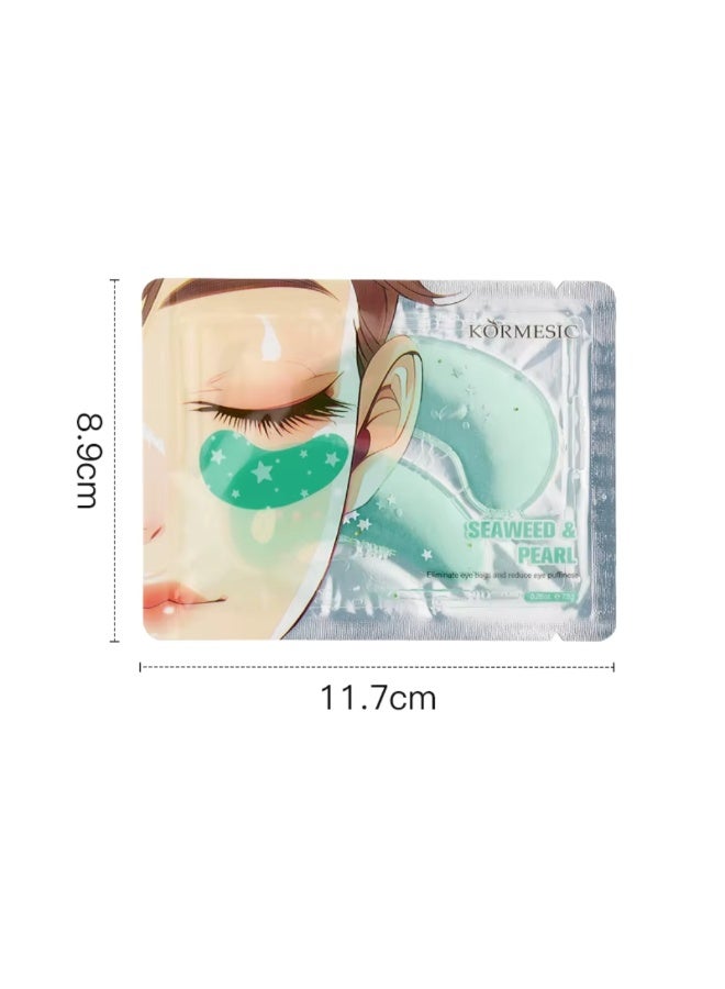 Kormesic 5 Pairs Under Eye Patch Eliminate Eye Bags And Reduce Eye Puffiness with Seaweed & Pearl Moisturizing Hydrating Nourishing Eye Mask - Image 2