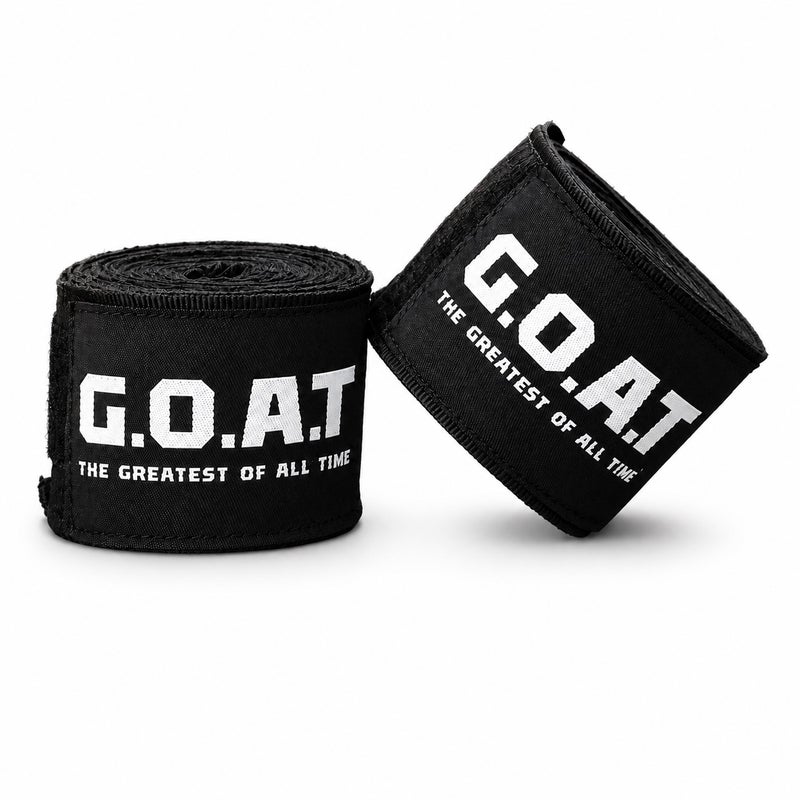 جوت لفافات يد شبه مطاطية من GOAT بطول 4.5 متر - لفافات يد للملاكمة وفنون القتال المختلطة مع حلقة إبهام، زوج - Image 1