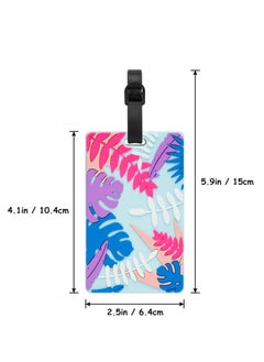 Excefore Secure Luggage Tags, 4 Pcs PVC Suitcase Luggage Tags Travel Suitcase Baggage Handbag Tag Labels Tag for Travel Bag Suitcase, Multicolor, 10.4x6.4cm  - Image 3