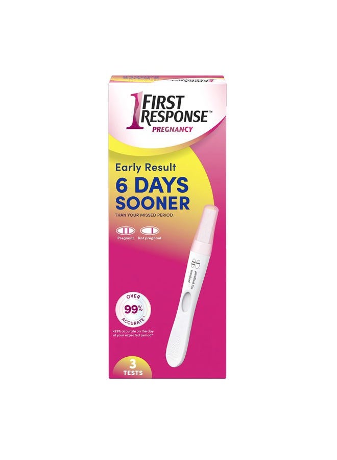 FIRST RESPONSE اختبار الحمل المبكر من فيرست ريسبونس، عبوة 3 قطع - Image 1
