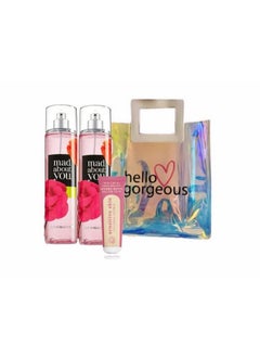 White Barn Bath And Body Works Mad About Me Gift Set 3 Piece Bundle With Gift Bag Hello Gorgeous (3)  - Image 1
