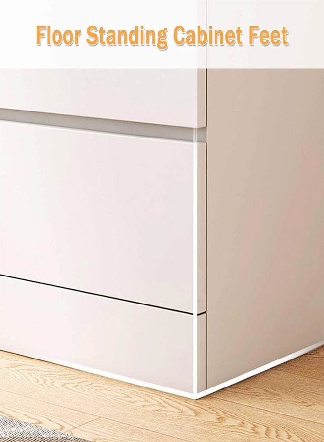 fashionhome خزانة ذات أدراج بيضاء طويلة القامة حديثة مكونة من 6 أدراج ومقبض مخفي وتصميم خزانة بسمك 15 مم من الخشب لغرفة المعيشة وغرفة النوم والممر 60x40x111 سم - Image 5