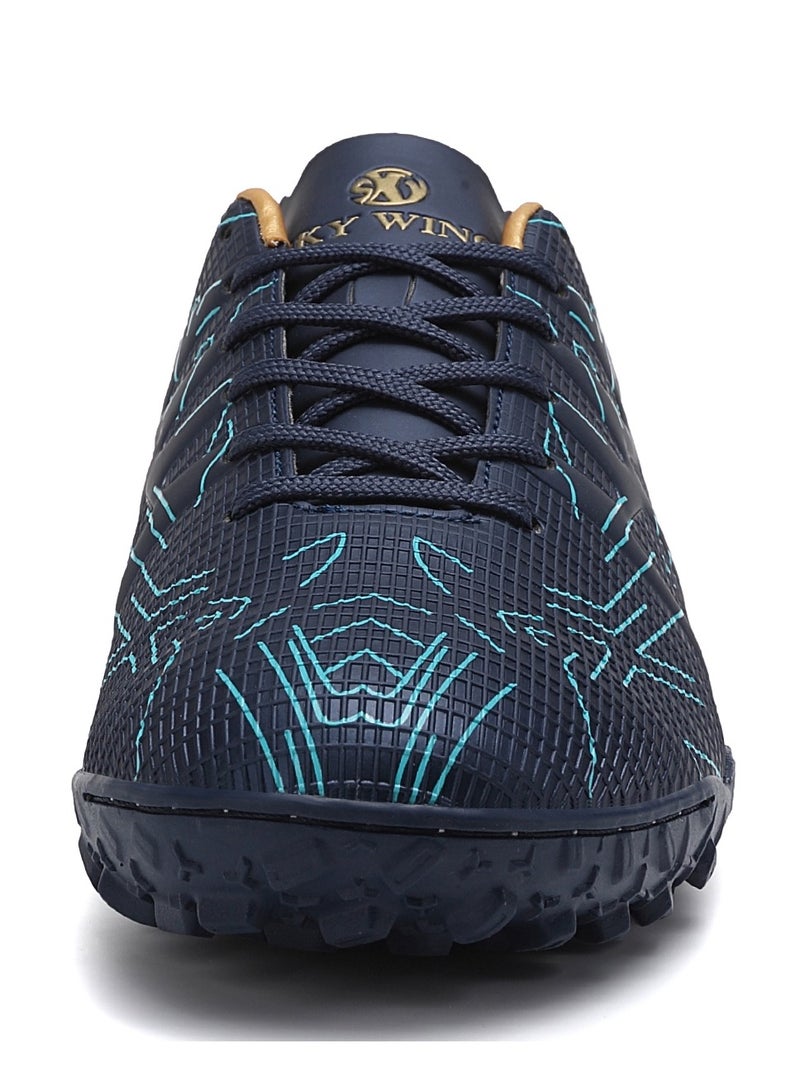 جناح السماء أحذية كرة قدم عشبية للبالغين، خفيفة الوزن مع جزء علوي صناعي متين، رياضية مع نعل خارجي مطاطي للرجال والنساء، أحذية كرة قدم، نعل IC/IN - Image 3