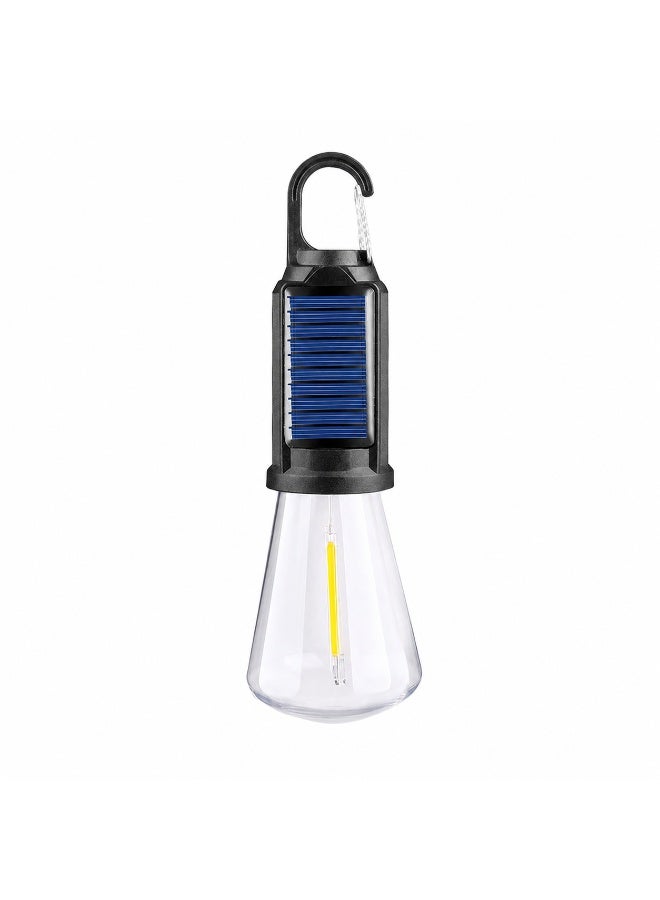 Rechargeable Solar LED Camping Lantern Light Bulb with Hanging Hook and Type-C Charging - Conical Model - Image 1