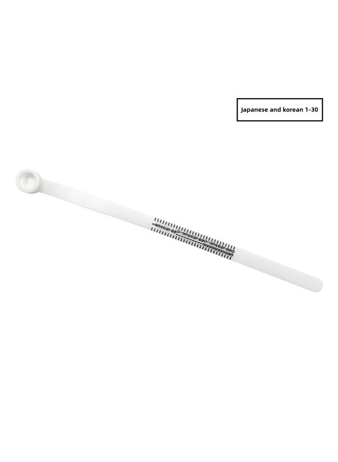 Ring Measuring Strip With Magnifying Glass Finger Size Measuring Soft Ruler Belt Measuring Ring Beauty-Model:Japanese And Korean White Band Mirror Ring Measuring Ruler  - Image 1