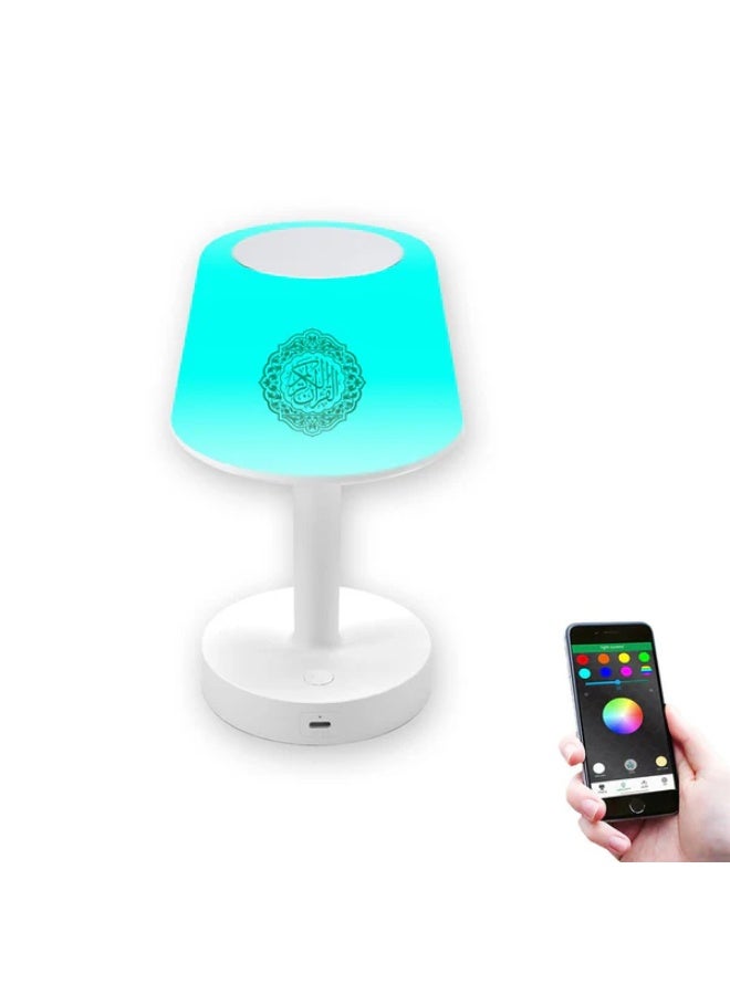 كروني SQ-917 - مصباح مكبر صوت قرآن رقمي - تطبيق ضوء ليلي للأطفال مزود ببلوتوث، مشغل أذان، مكبر صوت عالي الدقة 5 واط وجهاز تحكم عن بعد لتعلم الإسلام، تشغيل ملفات MP3/TF - Image 1