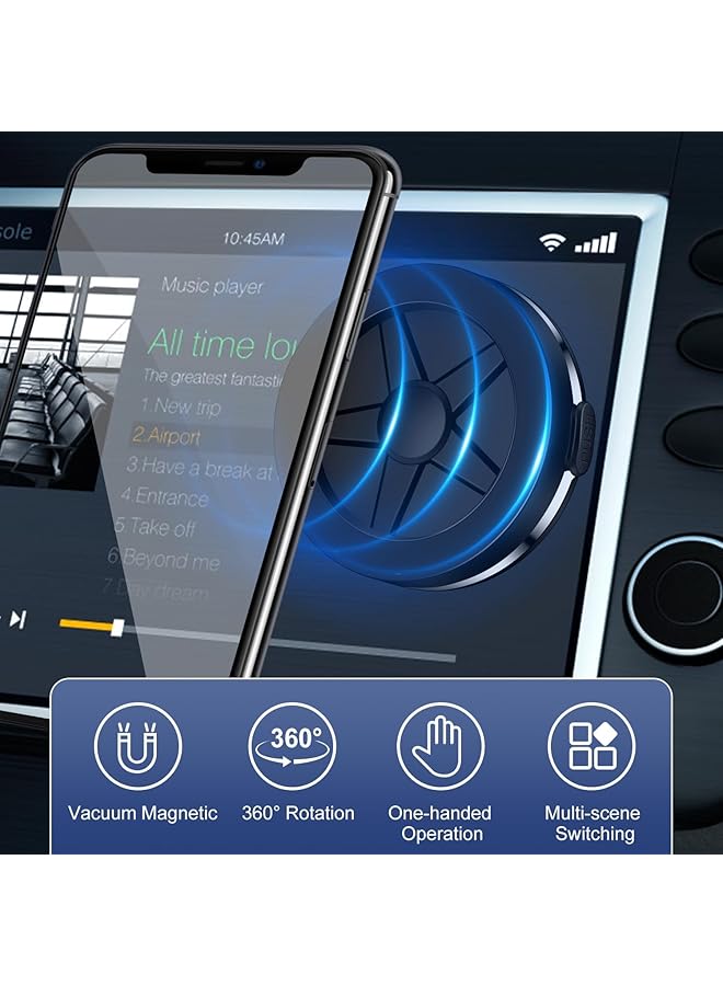 KASTWAVE Magnetic Suction Phone Mount For Car/Gym/Mirror/All Smooth Surfaces, Compatible With Magsafe 15/14/13/12 - Image 4