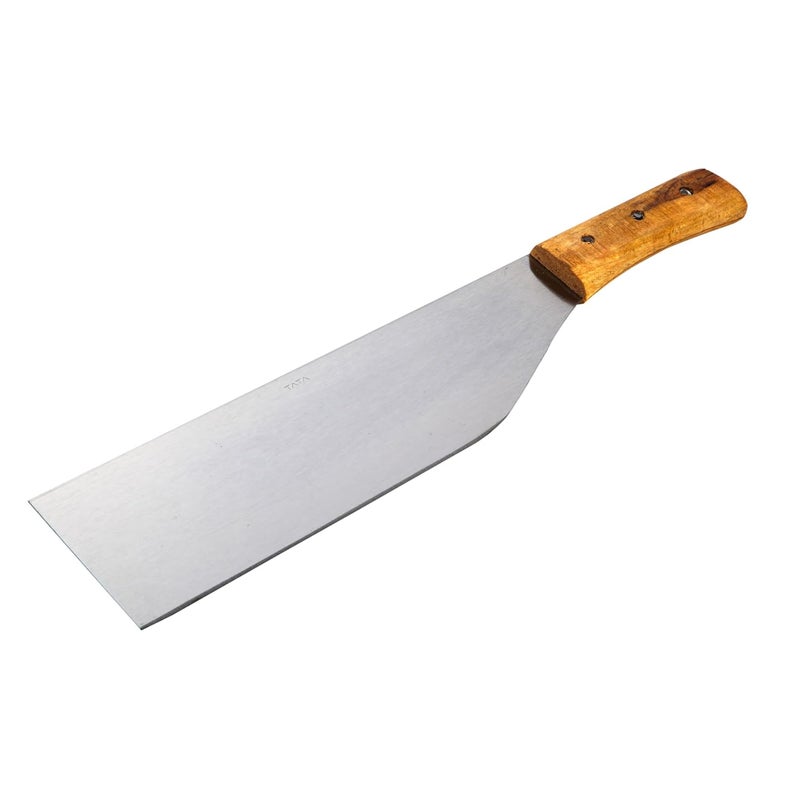 سكين تقشير قصب السكر AGRICO Tata Gts011 بشفرة قوية سكين مسطح مفيد لتقشير الأناناس قصب السكر مع مقبض خشبي غير قابل للانزلاق طبيعي عبوة من 1