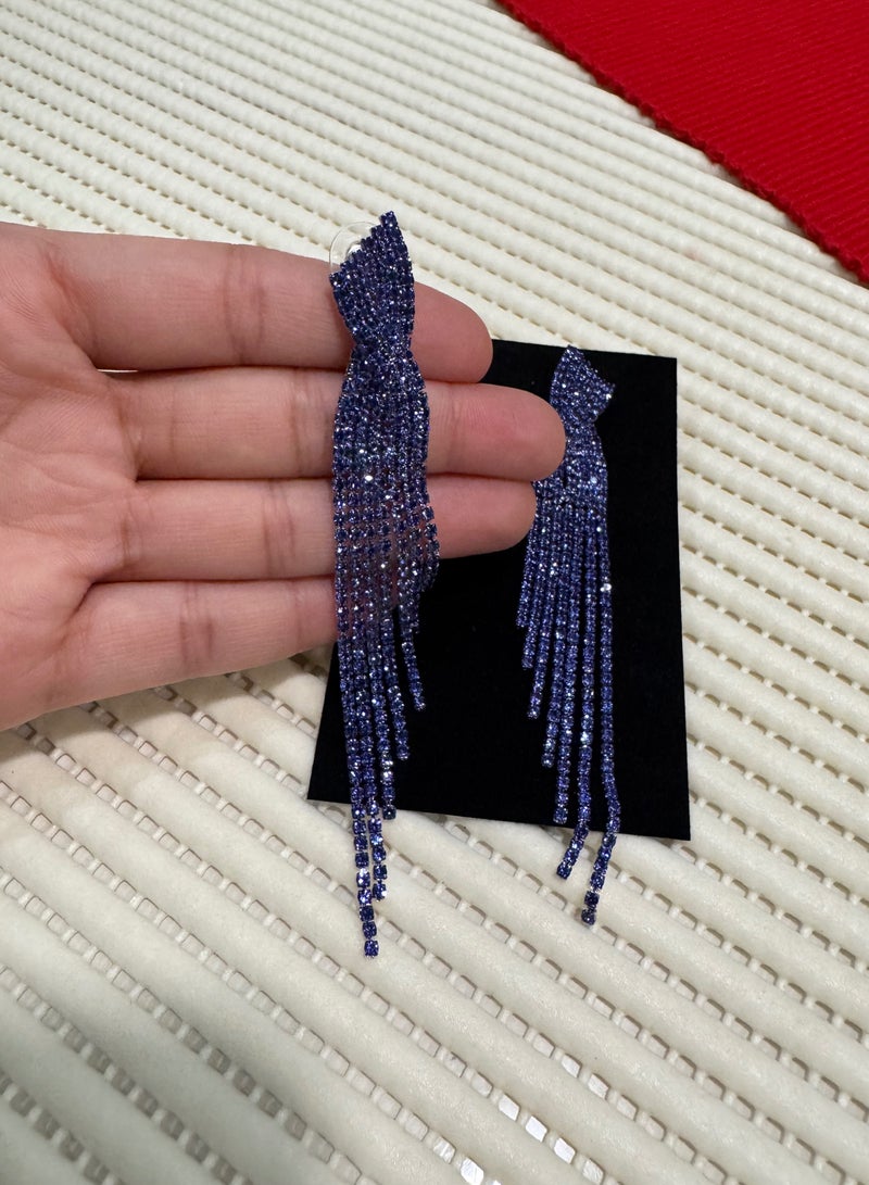 إيكوال حلق أذن نسائي طويل انيق وعصري مرصع بالزركون - Image 3