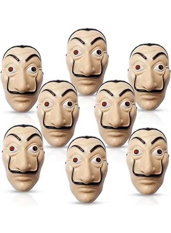 قناع وجه سلفادور دالي "لا كاسا" برسومات نقود | قناع وجه سلفادور دالي "لا كاسا" لأزياء التنكر، أقنعة الحفلات | أقنعة نقود للأطفال | أقنعة حفلات بطابع شخصي - أقنعة وجه كاملة | أقنعة حفلات للكبار