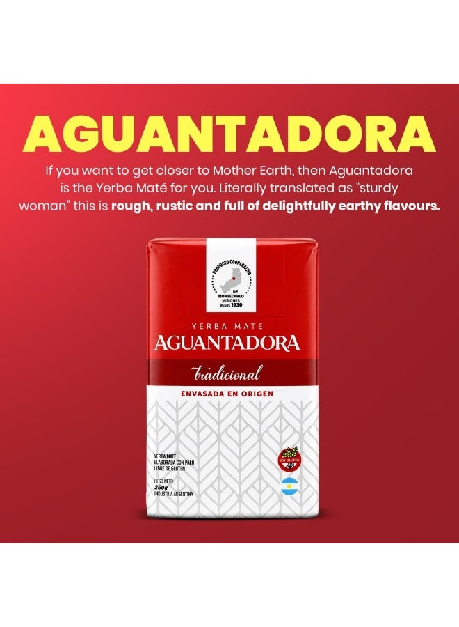 Yerba Mate Aguantadora Traditional Yerba Mate 250 Gram, Gluten-Free Stems Without T.A.C.C., Energy-Boosting Organic Drink With Antioxidants, Vitamins, Made In Argentina - Image 3
