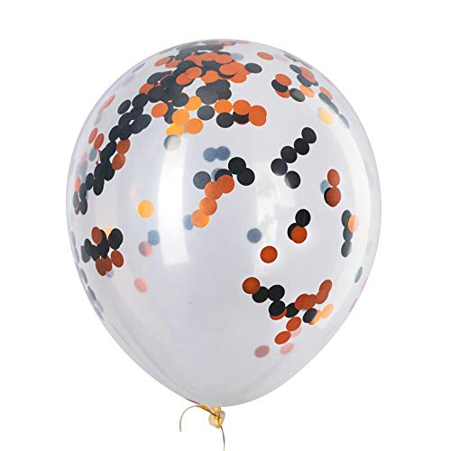 GAKA Orange Confetti and Black Balloons 12 Inch 3 Style Pack of 50,Party Helium Balloon,Halloween Party Decorations Supplies - Image 2
