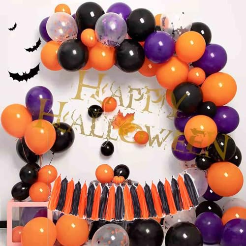 GAKA Orange Confetti and Black Balloons 12 Inch 3 Style Pack of 50,Party Helium Balloon,Halloween Party Decorations Supplies - Image 3