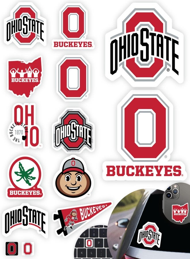 PartyKandy OSU Stickers for Gift, Car, Water Bottle, Laptop, and Phone for Ohio State Football Fans and University Graduates (Ohio Buckeyes) - Image 1