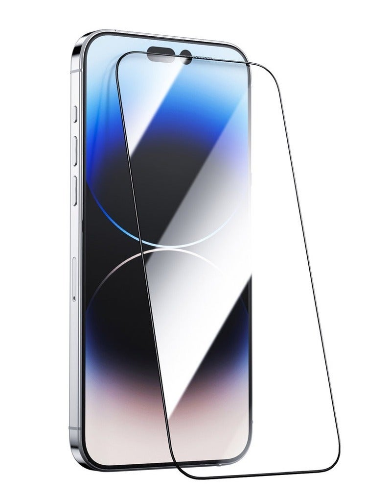 جرين ليون واقي شاشة زجاجي 9H ستيف عالي الدقة لهاتف iPhone 15 Pro / مضاد للخدش / مقاوم للشحوم / خالٍ من الفقاعات / مضاد لبصمات الأصابع / عالي الاستجابة - شفاف - Image 1