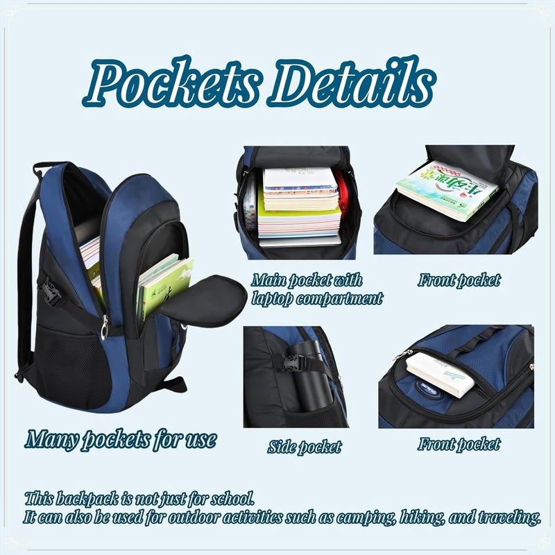 VIDOSCLA Teens Elementary School Backpack Casual Day pack Students Book Bags Outdoor Travel Knapsack Bags for Boys Girls - Image 4