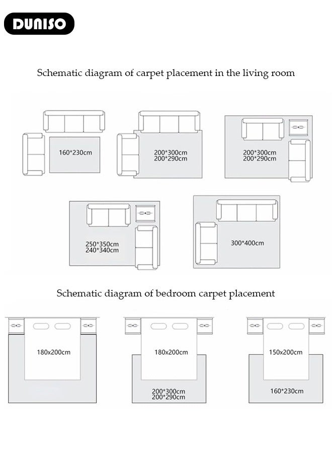 DUNISO Non Slip Large Area Rug, Washable Living Room Rugs, Soft Handfeel Stain Resistant Carpet, Modern Luxury Bedroom Area Rug, Rectangular Rugs for Coffee Table Sofa Blanket Indoor Kids Home Decorative Floor Mat - Image 5