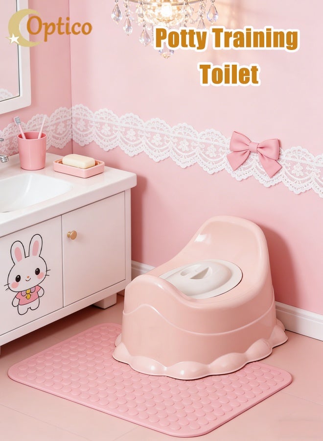 Optico Potty Training Baby Toilet Toddler Potties Chair | Children's Toilet Baby Potty,Urinal Pot Lid Backrest Kids Toilet,Portable Anti-Fall Potty for Kindergarten Baby Toilet Training Toilet Bowl with Lid for Boys Girls Kids Toddler Toddler Potty - Image 1