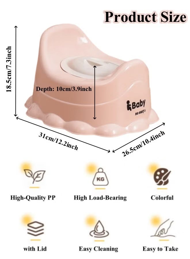 Optico Potty Training Baby Toilet Toddler Potties Chair | Children's Toilet Baby Potty,Urinal Pot Lid Backrest Kids Toilet,Portable Anti-Fall Potty for Kindergarten Baby Toilet Training Toilet Bowl with Lid for Boys Girls Kids Toddler Toddler Potty - Image 2