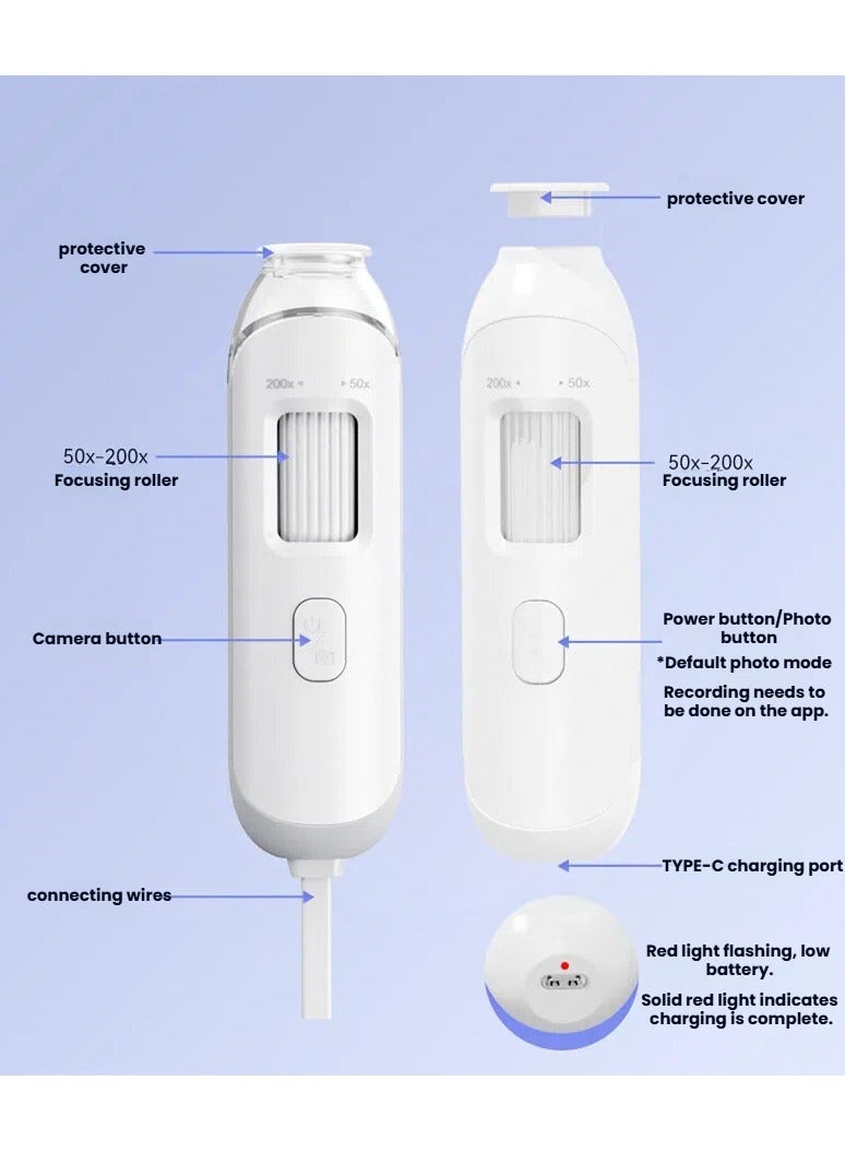 general Scalp Follicle Detector Hair Care Salon Home Use HD Handheld Portable USB Skin Analyzer - Image 4