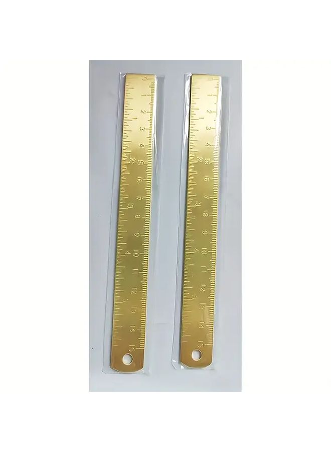 Copper Ruler 150mm High Precision Drawing Measuring Tool Set for Teachers Students - Image 2