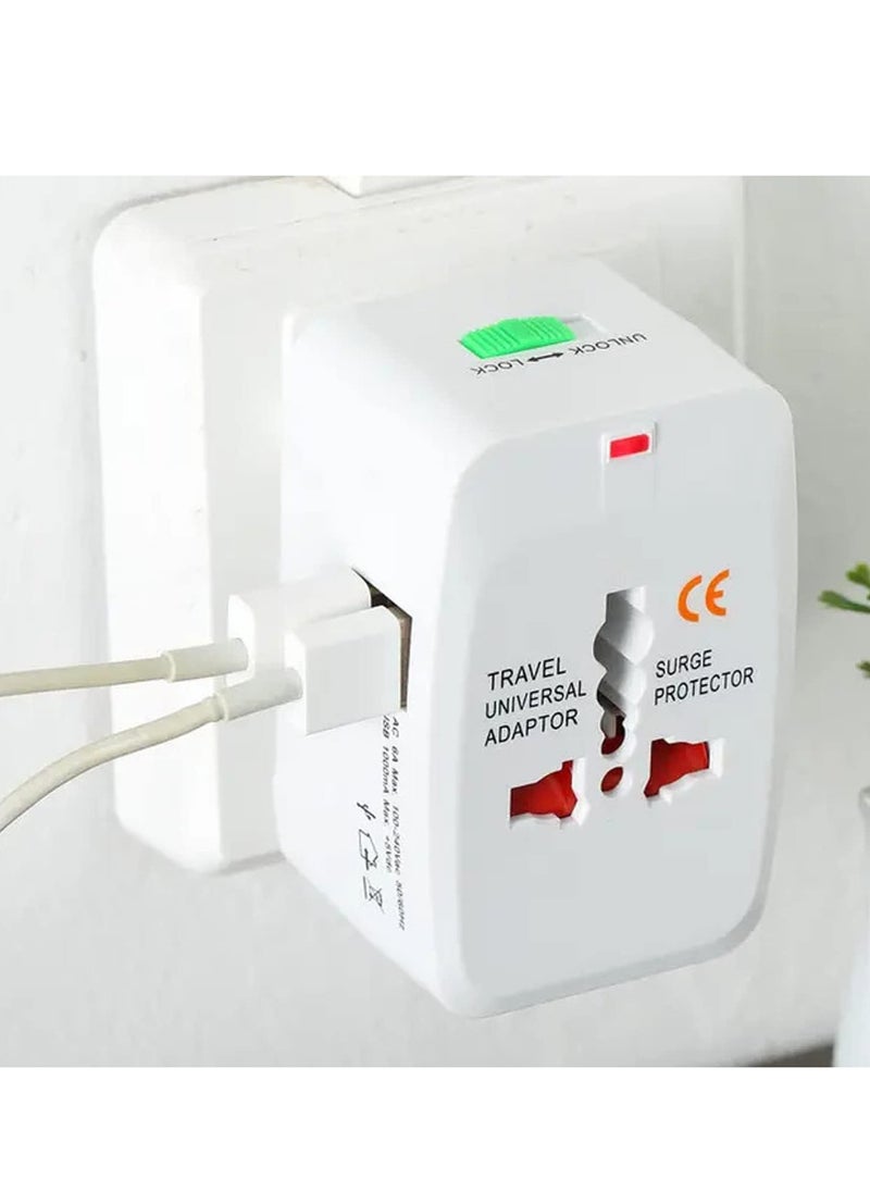 TYCOM Travel Adapter Worldwide All in One Universal Power Plug Adapter With Dual Usb Ports for Usa Eu Uk Aus Cell Phone Laptop  - Image 4