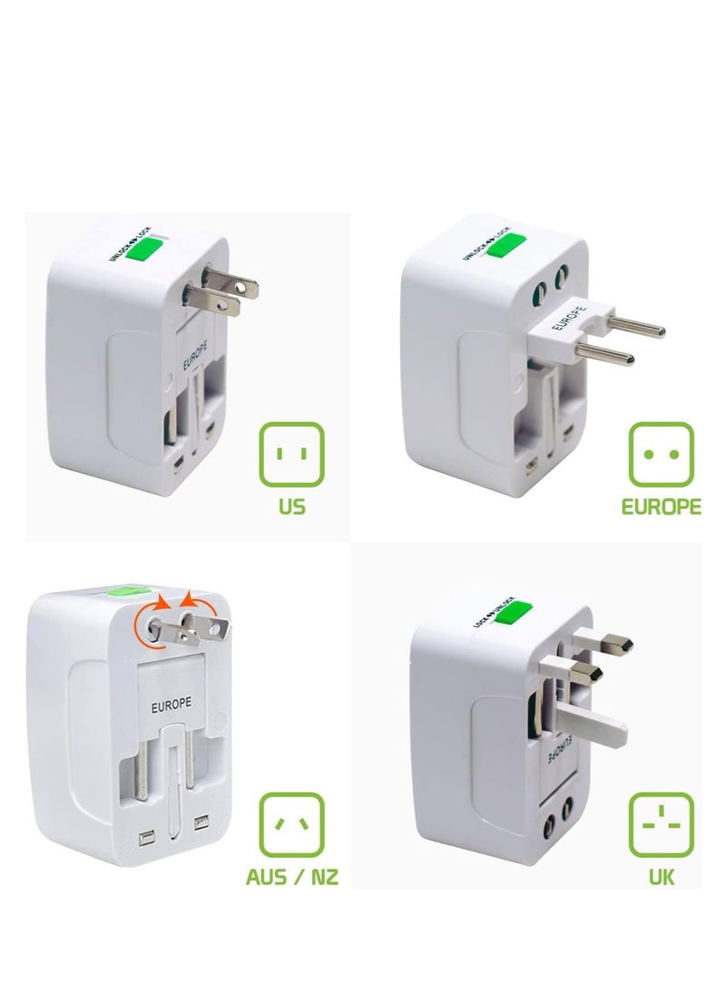 TYCOM Travel Adapter Worldwide All in One Universal Power Plug Adapter With Dual Usb Ports for Usa Eu Uk Aus Cell Phone Laptop  - Image 5