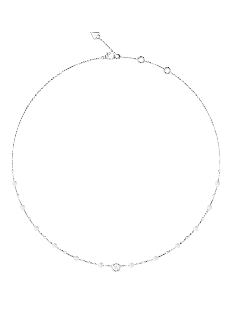 GUESS Tiny Pearly Logo Necklace
